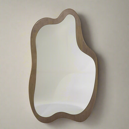 Spiegel Soraya | Naturel Glas & rubberhout