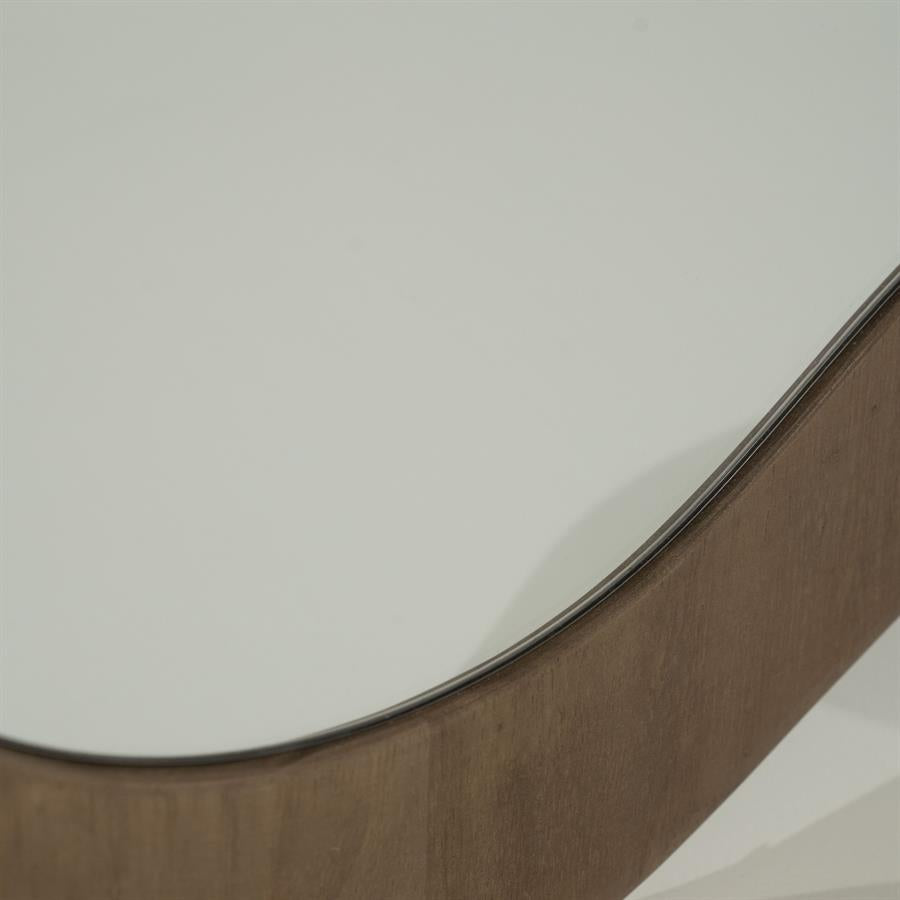 Spiegel Soraya | Naturel Glas & rubberhout