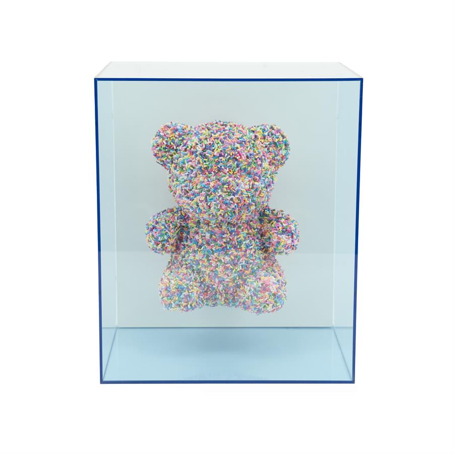 Wand decoratie Teddy | Blauw Acryl, Rubber & Foam