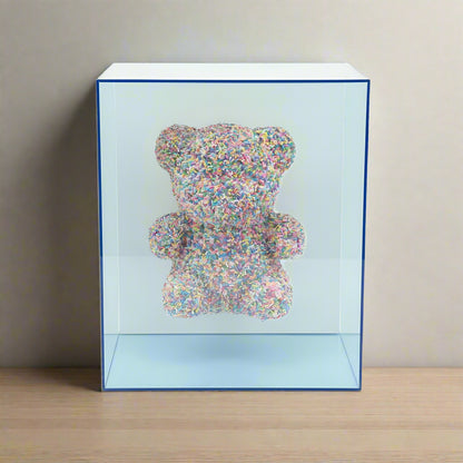 Wand decoratie Teddy | Blauw Acryl, Rubber & Foam