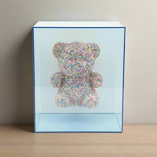 Wand decoratie Teddy | Blauw Acryl, Rubber & Foam