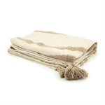 Deken (naamproduct) | Taupe 95% katoen 5% polyester