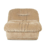 Fauteuil Nook beige polyester, vooraanzicht op witte achtergrond
