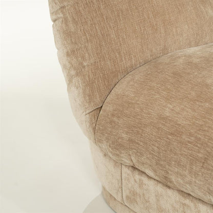 Fauteuil Nook beige polyester, detail van het materiaal