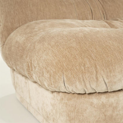 Fauteuil Nook beige polyester, detail van het materiaal