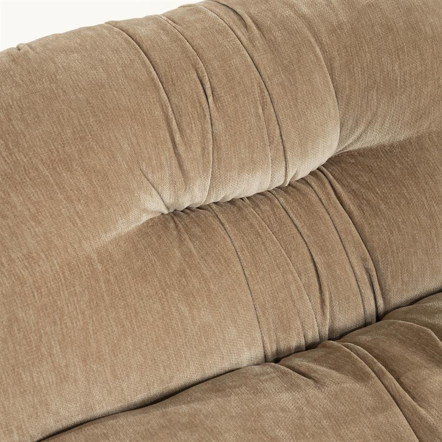Fauteuil Nook beige polyester, detail van het materiaal