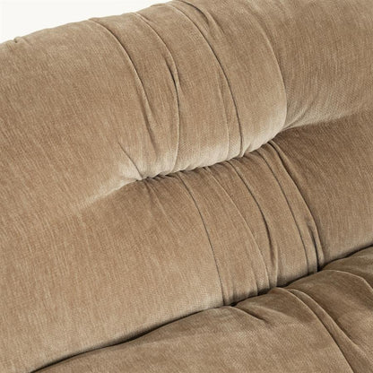 Fauteuil Nook beige polyester, detail van het materiaal