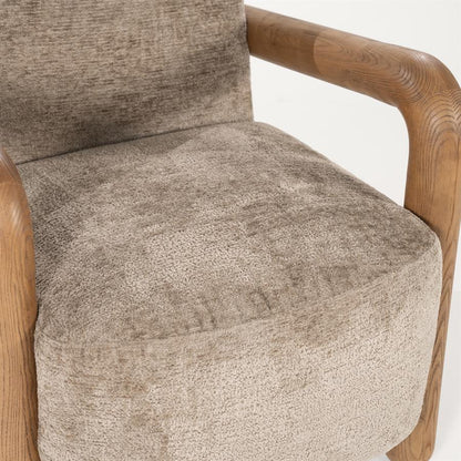 Fauteuil Retrova taupe stof