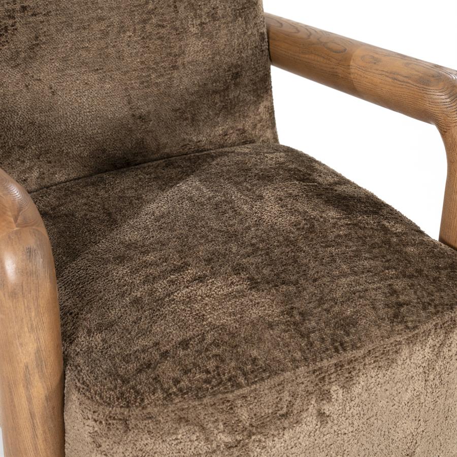Fauteuil Retrova bruin stof