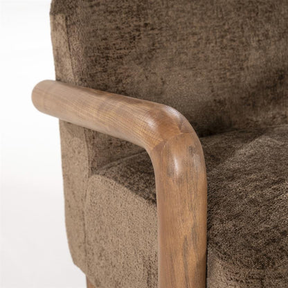 Fauteuil Retrova bruin stof