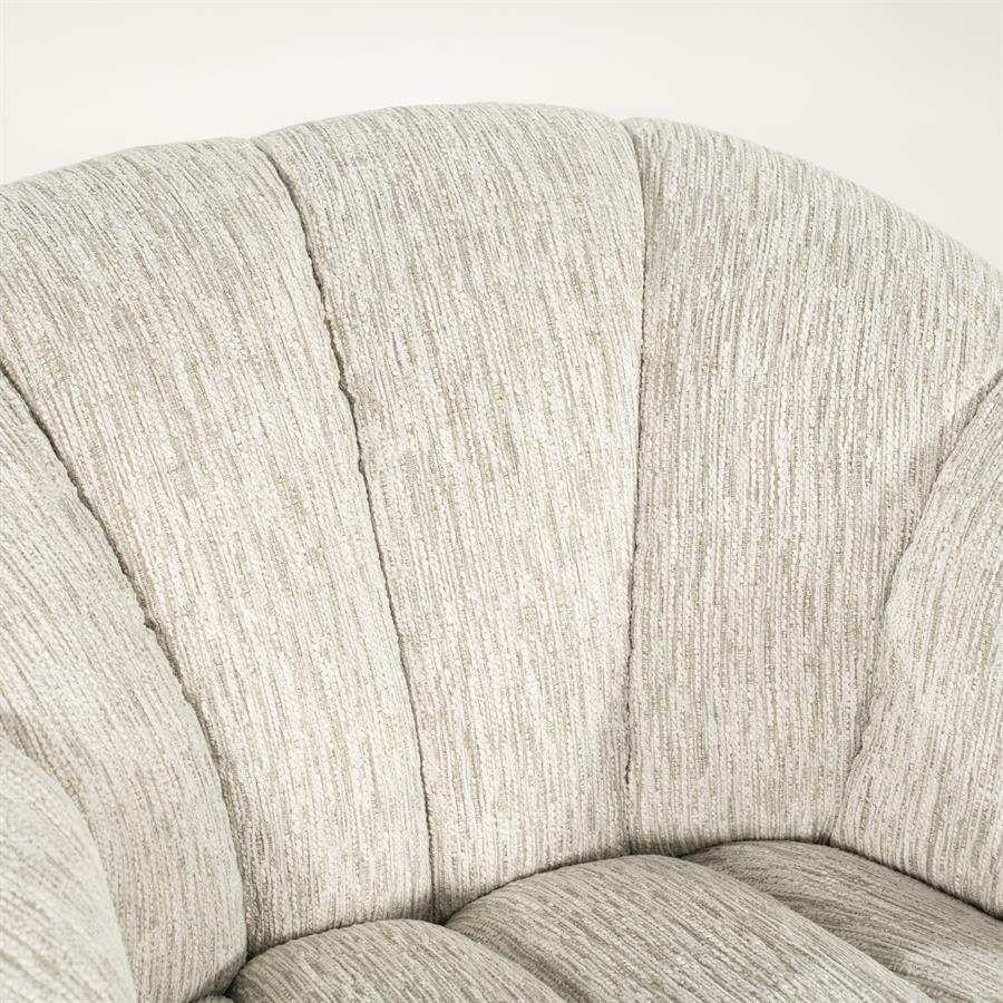 Fauteuil Sogno beige polyester, detail van het materiaal