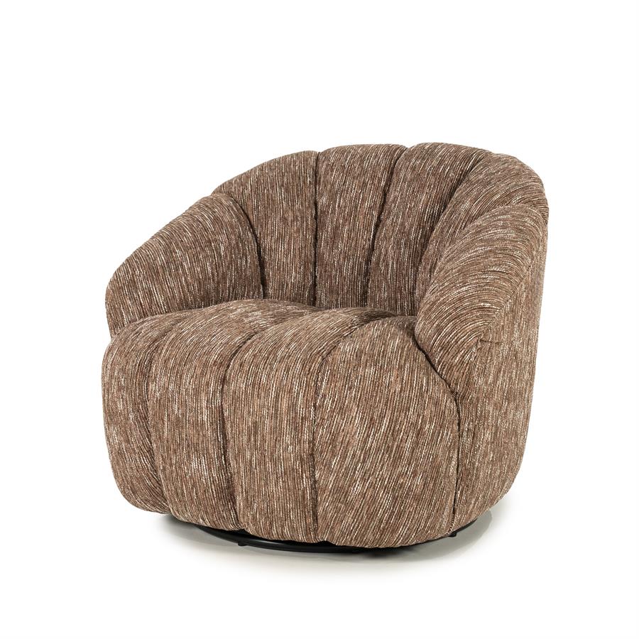 Fauteuil Sogno rood polyester, schuin vooraanzicht op witte achtergrond