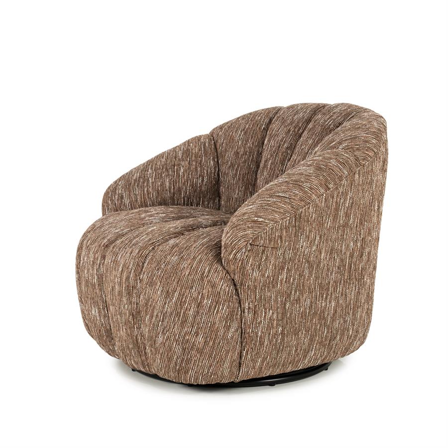 Fauteuil Sogno rood polyester, schuin vooraanzicht op witte achtergrond