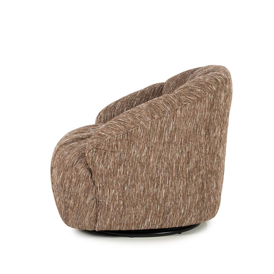 Fauteuil Sogno rood polyester, zijaanzicht op witte achtergrond
