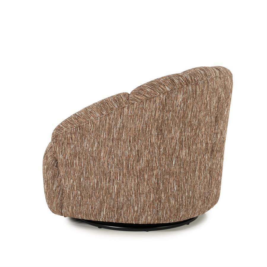 Fauteuil Sogno rood polyester, schuin achteraanzicht op witte achtergrond