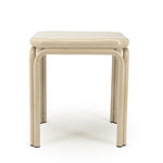 Bijzettafel Zilo beige ijzer, vooraanzicht op witte achtergrond