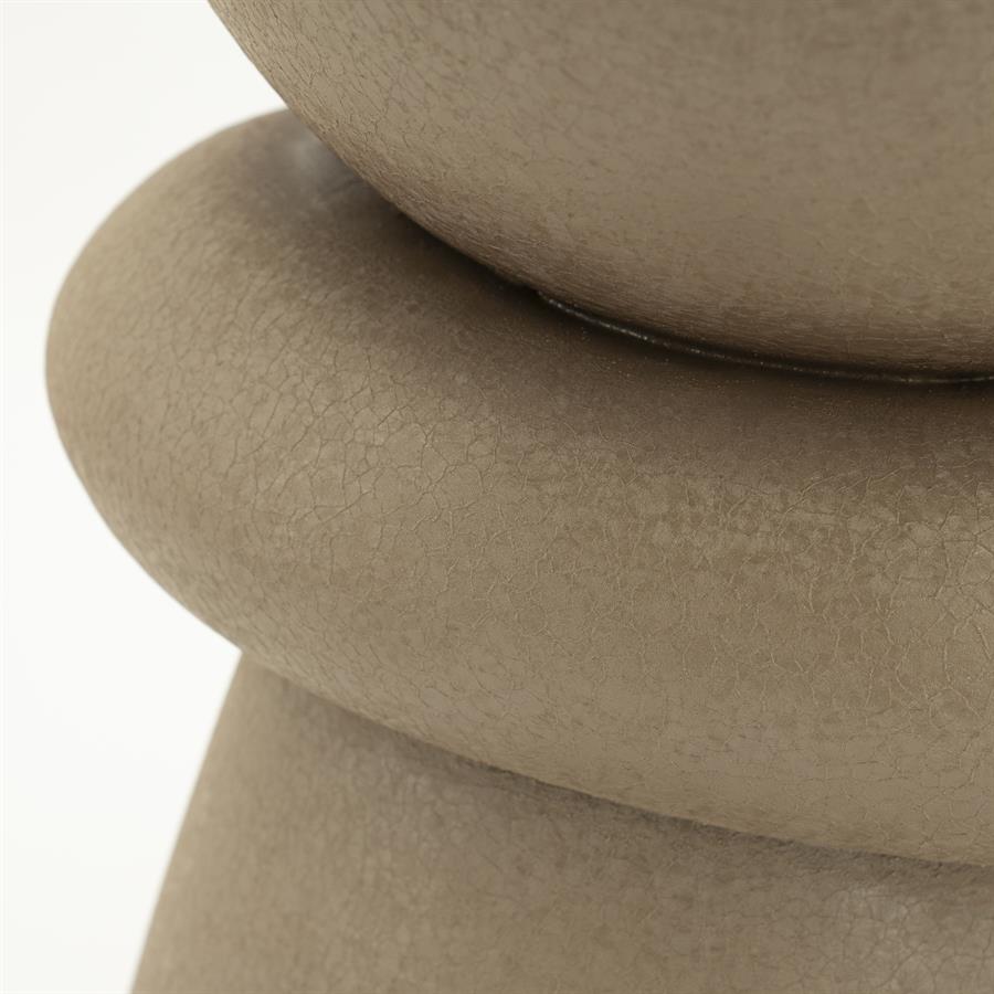 Bijzettafel Kerun bruin ijzer, detail van het materiaal