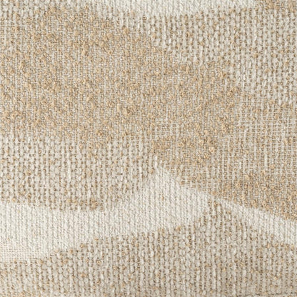 Poef Rytm beige stof klein, detail van het materiaal