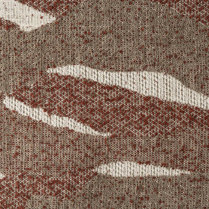 Poef Rytm rood stof klein, detail van het materiaal