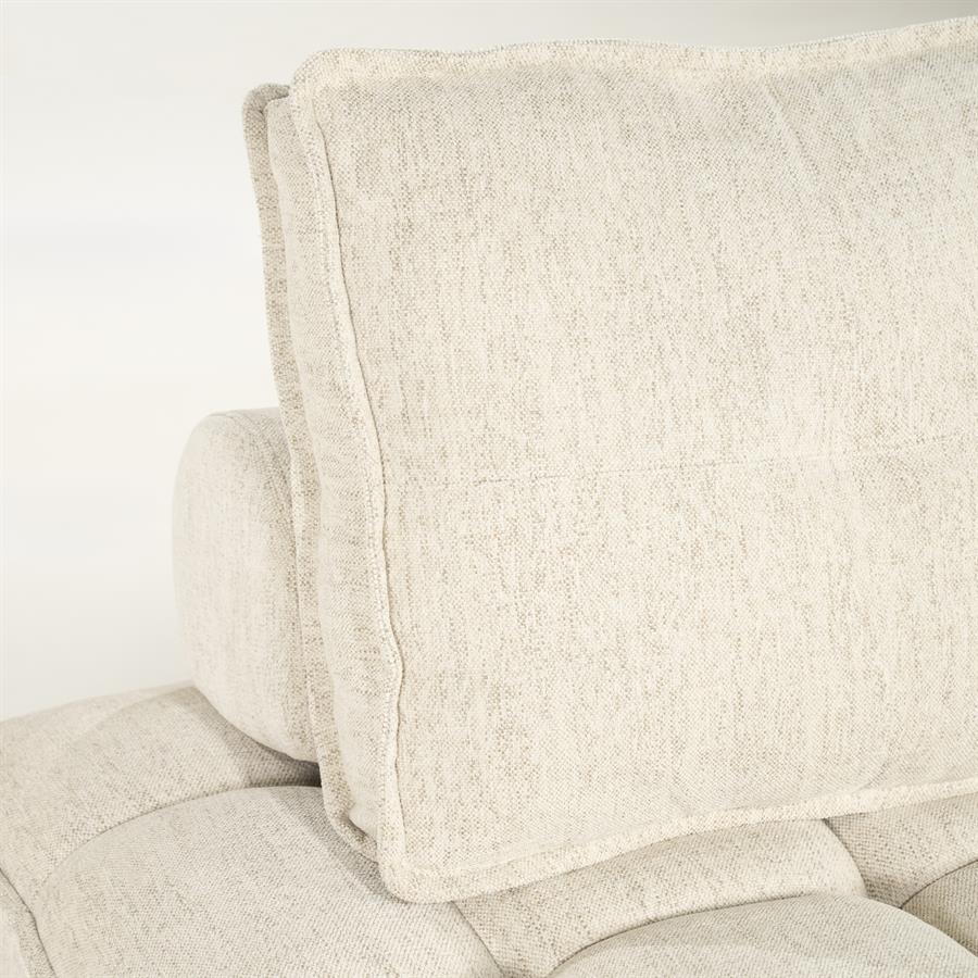 Fauteuil Hive beige stof, detail van het materiaal