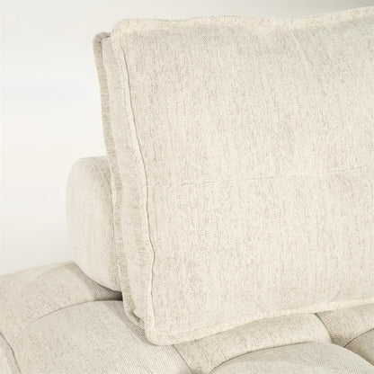 Fauteuil Hive beige stof, detail van het materiaal