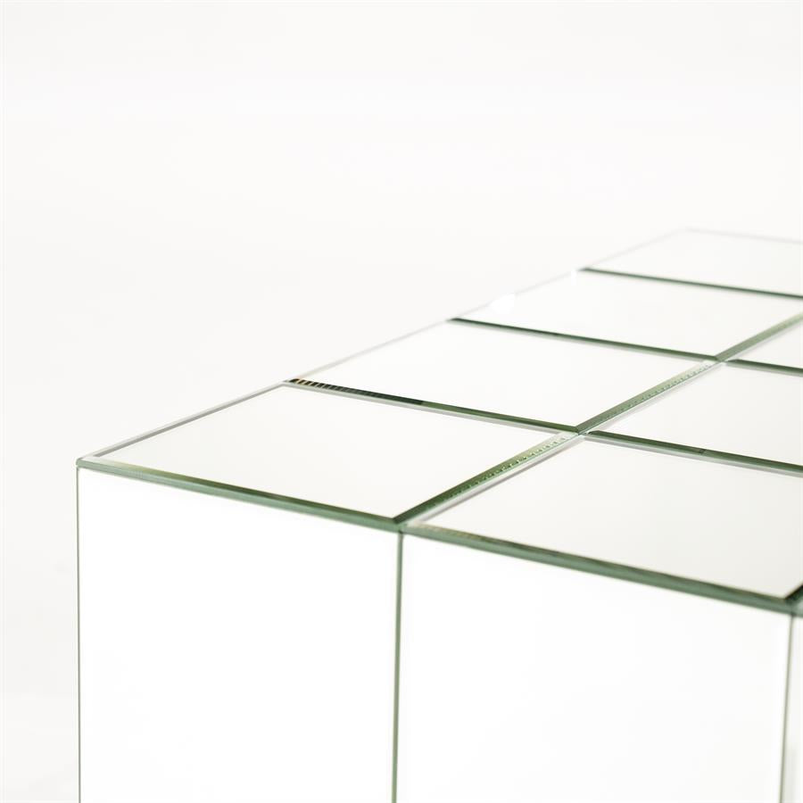 Salontafel Flectron zilver hout, detail van het materiaal