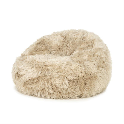 Fauteuil Snuzzle taupe stof, vooraanzicht op witte achtergrond