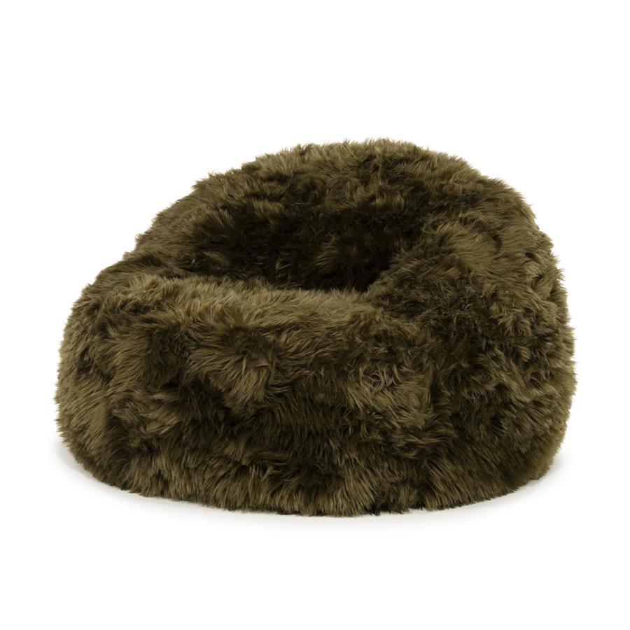 Fauteuil Snuzzle groen stof, vooraanzicht op witte achtergrond
