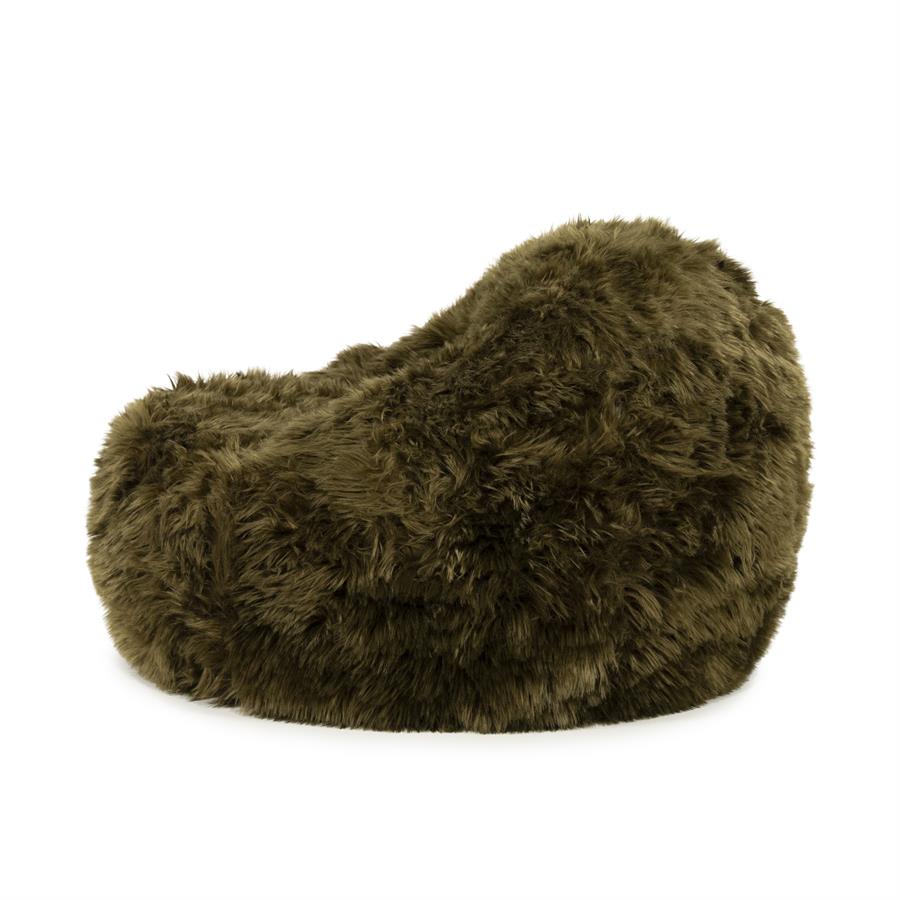 Fauteuil Snuzzle groen stof, schuin achteraanzicht op witte achtergrond