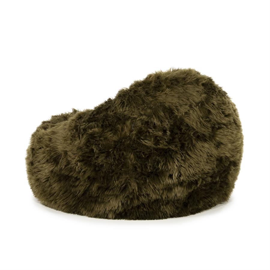 Fauteuil Snuzzle groen stof, zijaanzicht op witte achtergrond