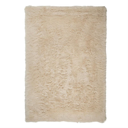 Vloerkleed Laska | Beige Polyester & katoen — Vooraanzicht - witfoto