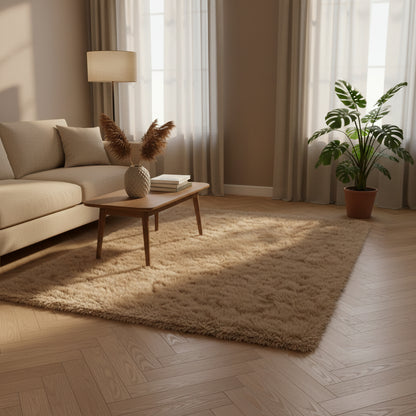 Vloerkleed Laska | Taupe Polyester & katoen