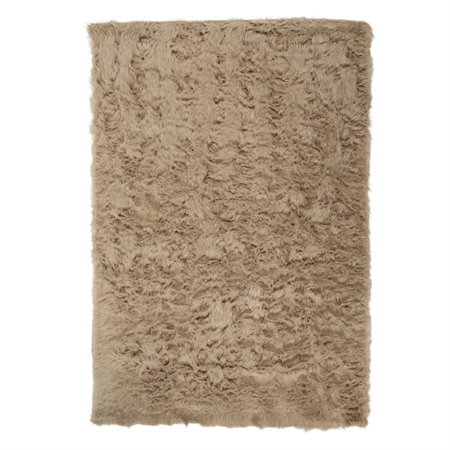 Vloerkleed Laska | Taupe Polyester & katoen — Vooraanzicht - witfoto