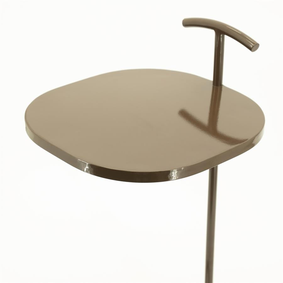 Bijzettafel Buddy bruin ijzer, detail van het materiaal