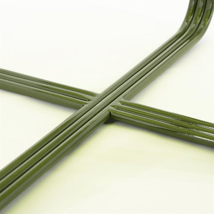 Salontafel Groovy groen ijzer, detail van het materiaal