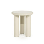 Bijzettafel Bloop beige mdf, vooraanzicht op witte achtergrond