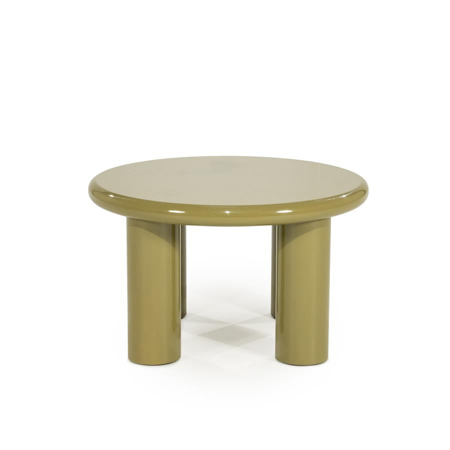 Salontafel Bloop groen mdf medium, vooraanzicht op witte achtergrond