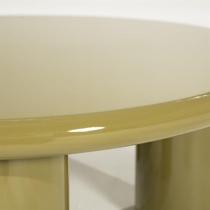 Salontafel Bloop groen mdf groot, detail van het materiaal