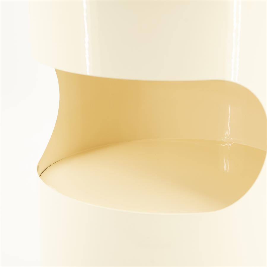 Bijzettafel Tondo beige ijzer, detail van het materiaal