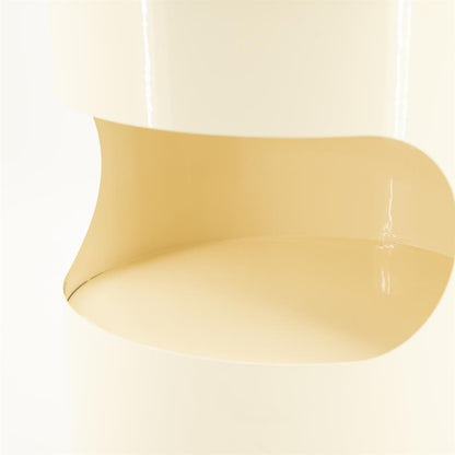 Bijzettafel Tondo beige ijzer, detail van het materiaal