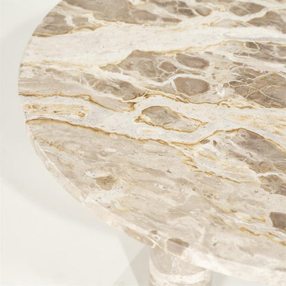 Salontafel Marmo beige marmer, detail van het materiaal