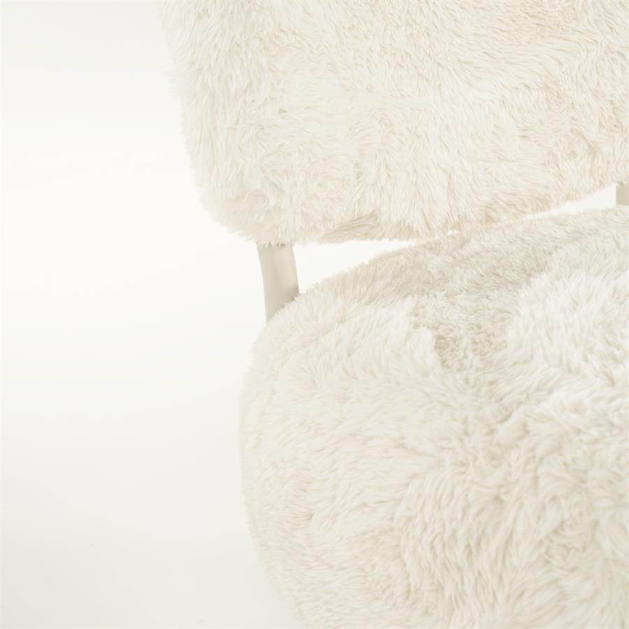 Fauteuil Furlo beige stof, detail van het materiaal