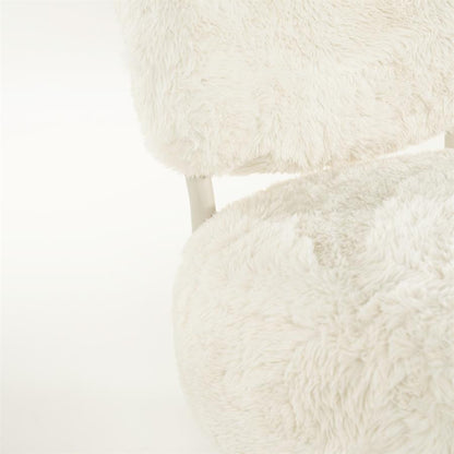 Fauteuil Furlo beige stof, detail van het materiaal