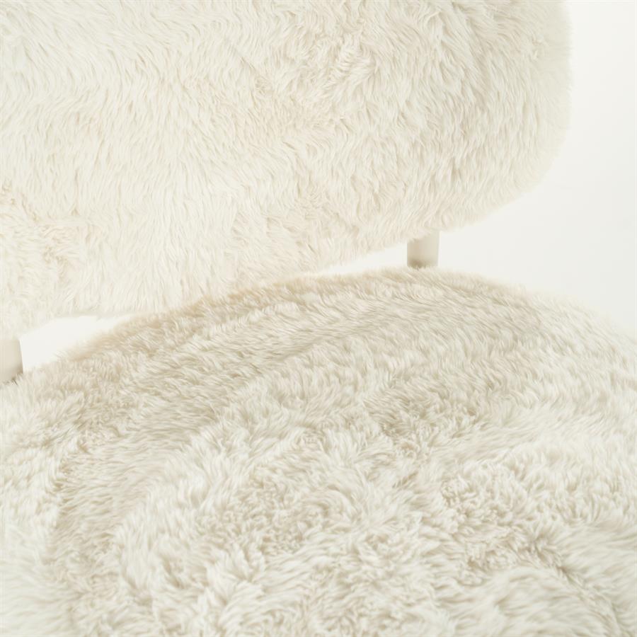 Fauteuil Furlo beige stof, detail van het materiaal