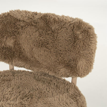 Fauteuil Furlo taupe stof, detail van het materiaal