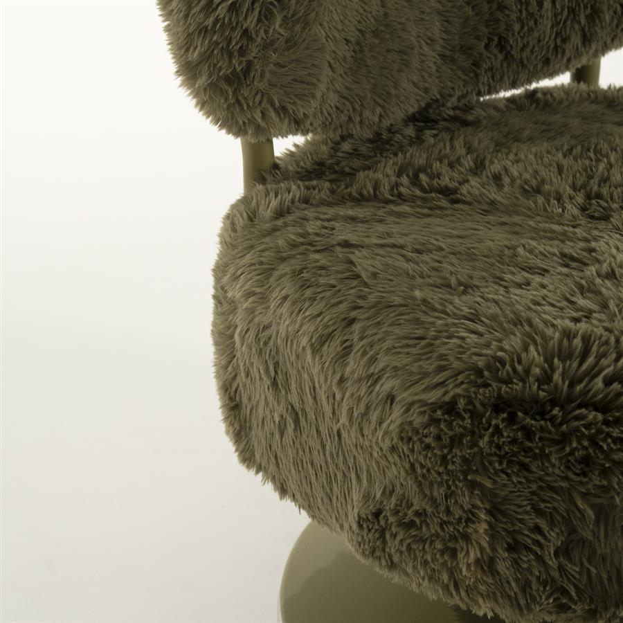 Fauteuil Furlo groen stof, detail van het materiaal