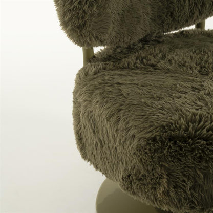 Fauteuil Furlo groen stof, detail van het materiaal