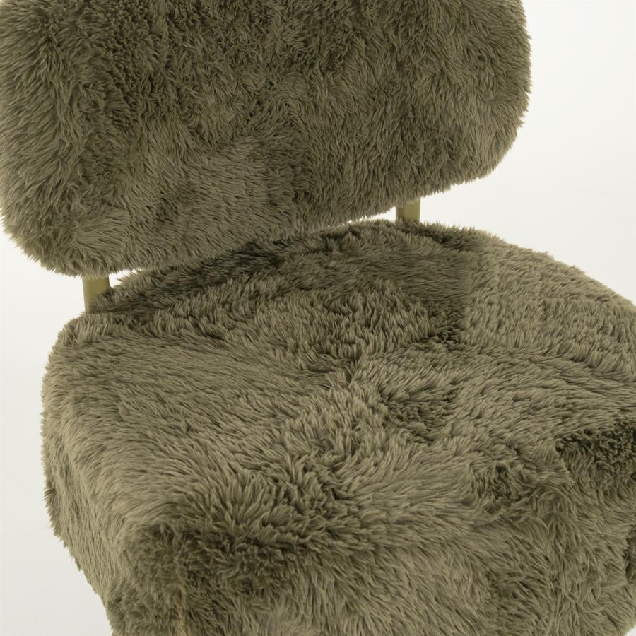 Fauteuil Furlo groen stof, detail van het materiaal