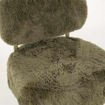 Fauteuil Furlo groen stof, detail van het materiaal