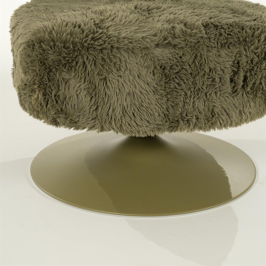 Fauteuil Furlo groen stof, detail van het materiaal